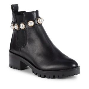 Portia Embellished Leather Chelsea Boots